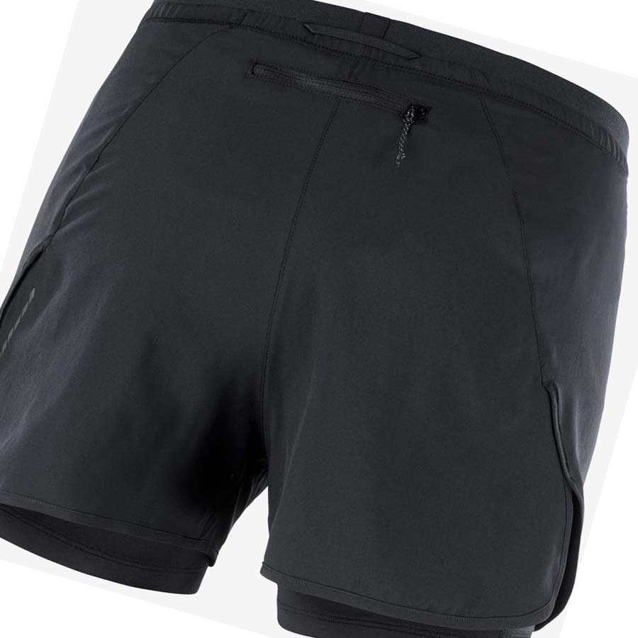 Bermudas Salomon CROSS 2IN1 Mujer Negros | MX 2342LIS